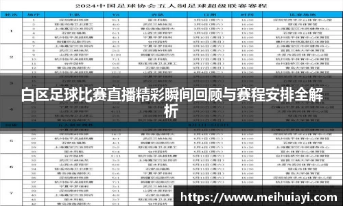 白区足球比赛直播精彩瞬间回顾与赛程安排全解析