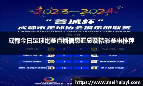成都今日足球比赛直播信息汇总及精彩赛事推荐
