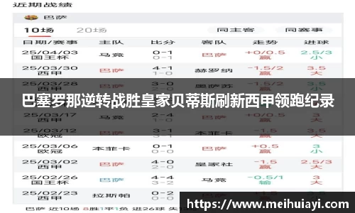 巴塞罗那逆转战胜皇家贝蒂斯刷新西甲领跑纪录